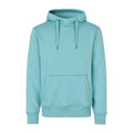 Hoodie Med Tryk - Støvet Aqua