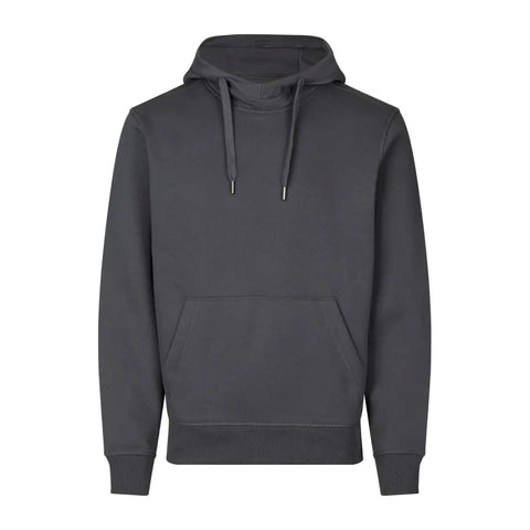 Hoodie Med Tryk - Koks Grå