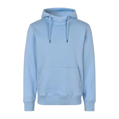 Hoodie Med Tryk - Lys Blå