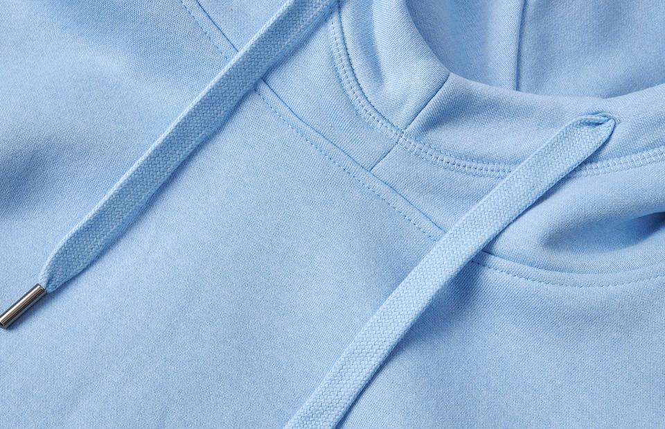 Hoodie Med Tryk - Lys Blå | Nordic Plain