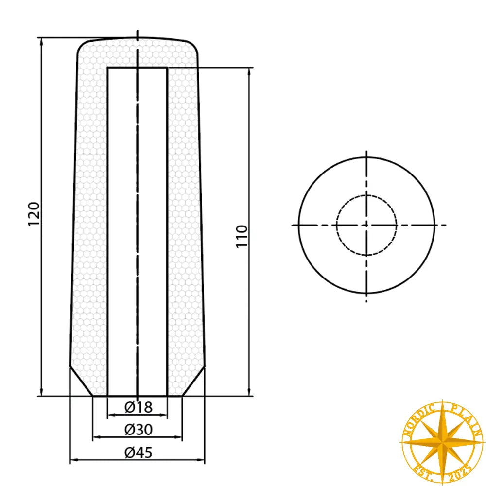 Mikrofon Vindhætte - 8007 - 18mm | Nordic Plain