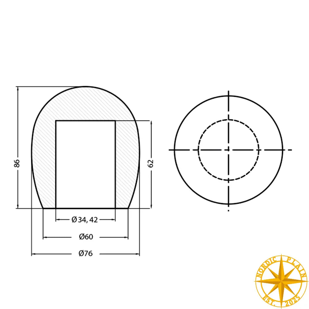 Mikrofon Vindhætte - 8008 - 34-42mm | Nordic Plain