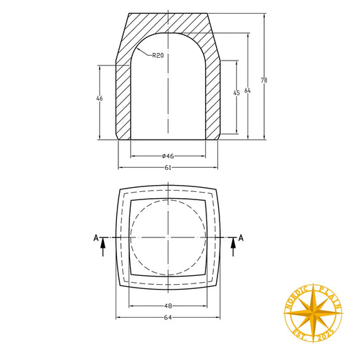 Mikrofon Vindhætte - 8014 - 46mm | Nordic Plain